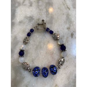 Swarovski Venetian Glass Sterling Silver Bracelet